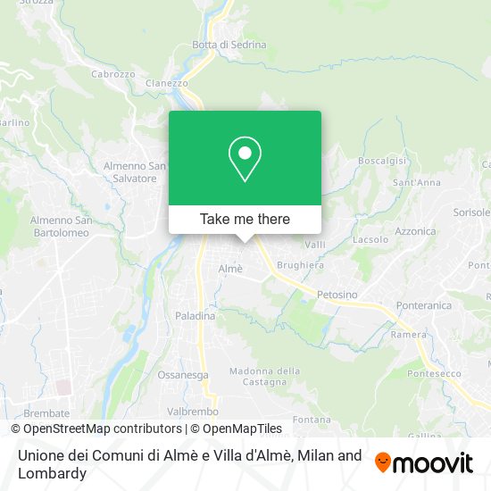 Unione dei Comuni di Almè e Villa d'Almè map