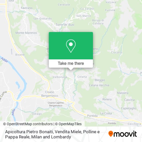 Apicoltura Pietro Bonaiti, Vendita Miele, Polline e Pappa Reale map