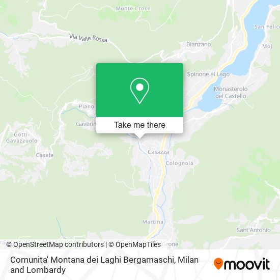 Comunita' Montana dei Laghi Bergamaschi map
