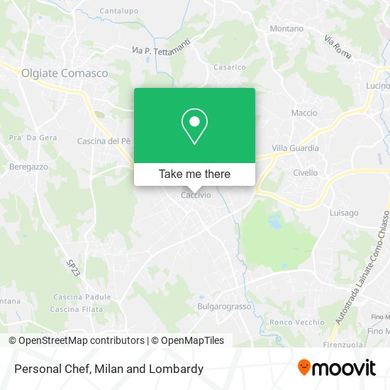 Personal Chef map