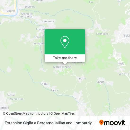 Extension Ciglia a Bergamo map