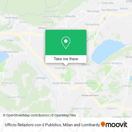 Ufficio Relazioni con il Pubblico map