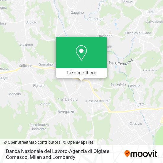 Banca Nazionale del Lavoro-Agenzia di Olgiate Comasco map