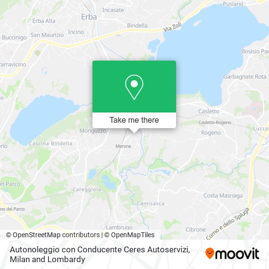 Autonoleggio con Conducente Ceres Autoservizi map