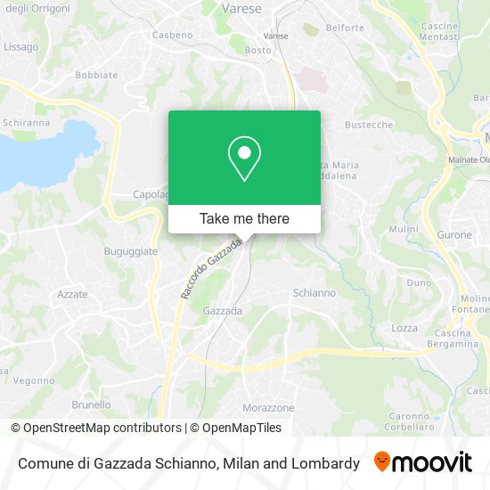 Comune di Gazzada Schianno map