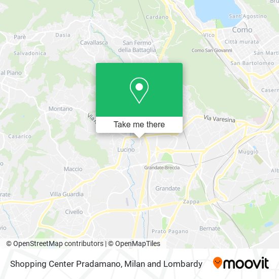 Shopping Center Pradamano map