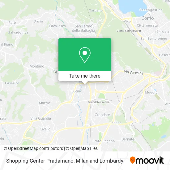 Shopping Center Pradamano map