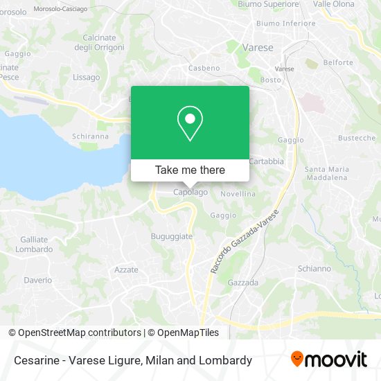 Cesarine - Varese Ligure map