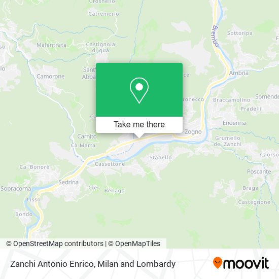 Zanchi Antonio Enrico map