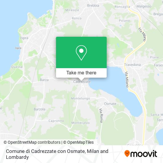 Comune di Cadrezzate con Osmate map