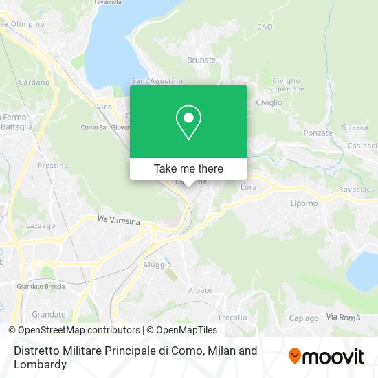 Distretto Militare Principale di Como map