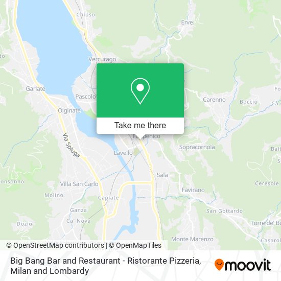 Big Bang Bar and Restaurant - Ristorante Pizzeria map