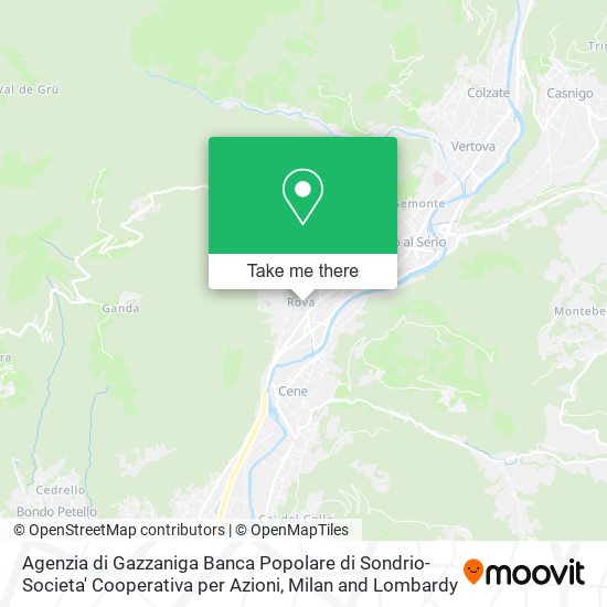 Agenzia di Gazzaniga Banca Popolare di Sondrio-Societa' Cooperativa per Azioni map