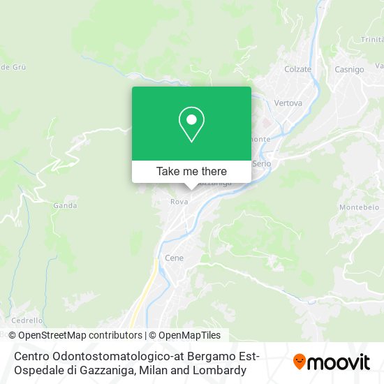 Centro Odontostomatologico-at Bergamo Est-Ospedale di Gazzaniga map