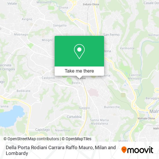 Della Porta Rodiani Carrara Raffo Mauro map