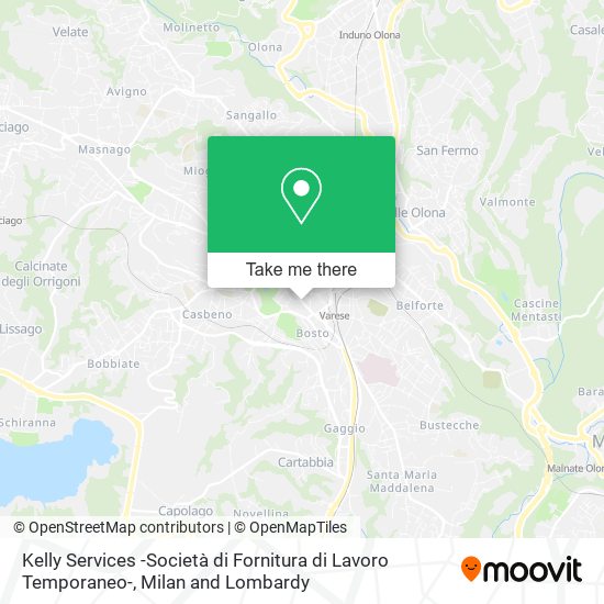 Kelly Services -Società di Fornitura di Lavoro Temporaneo- map