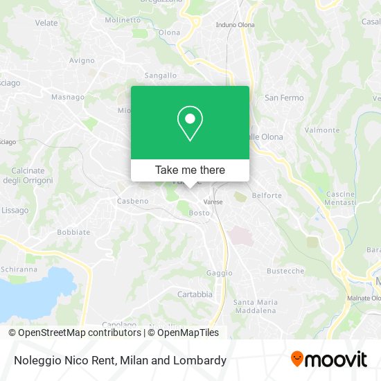 Noleggio Nico Rent map