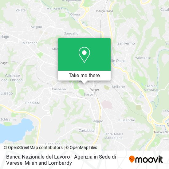 Banca Nazionale del Lavoro - Agenzia in Sede di Varese map