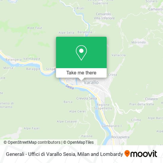Generali - Uffici di Varallo Sesia map