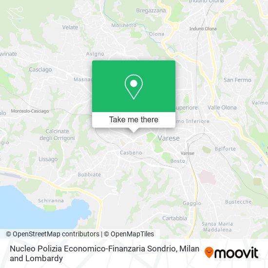 Nucleo Polizia Economico-Finanzaria Sondrio map
