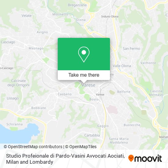 Studio Profeionale di Pardo-Vasini Avvocati Aociati map