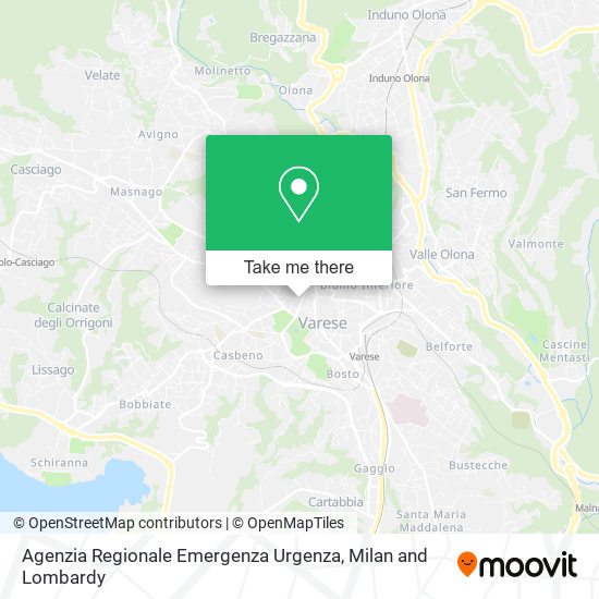 Agenzia Regionale Emergenza Urgenza map