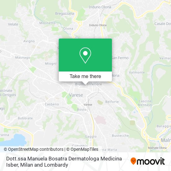 Dott.ssa Manuela Bosatra Dermatologa Medicina Isber map