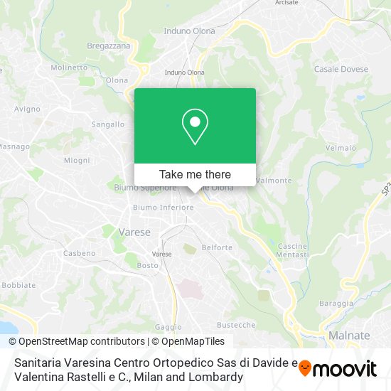 Sanitaria Varesina Centro Ortopedico Sas di Davide e Valentina Rastelli e C. map