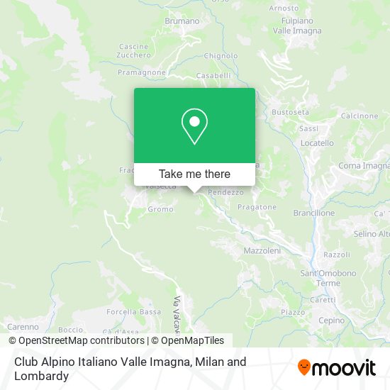 Club Alpino Italiano Valle Imagna map