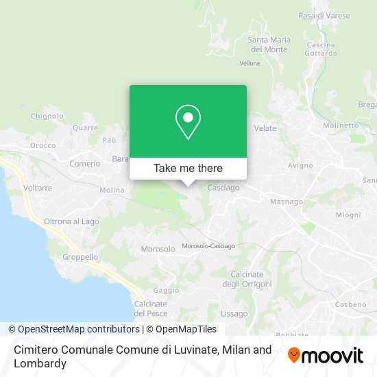 Cimitero Comunale Comune di Luvinate map