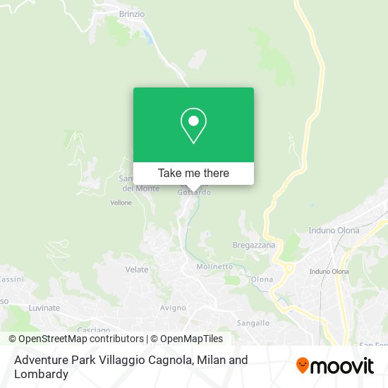 Adventure Park Villaggio Cagnola map