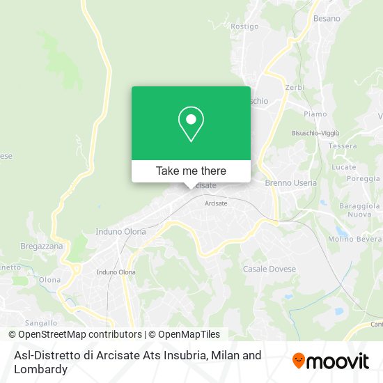Asl-Distretto di Arcisate Ats Insubria map