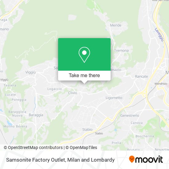 Samsonite Factory Outlet map