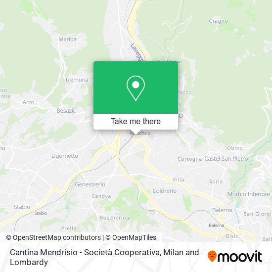 Cantina Mendrisio - Società Cooperativa map