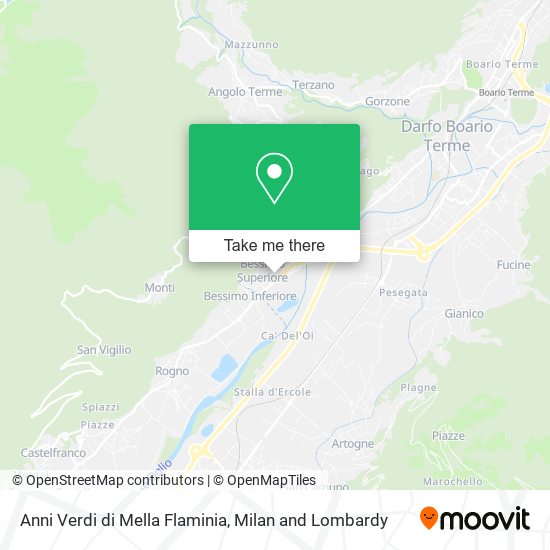 Anni Verdi di Mella Flaminia map