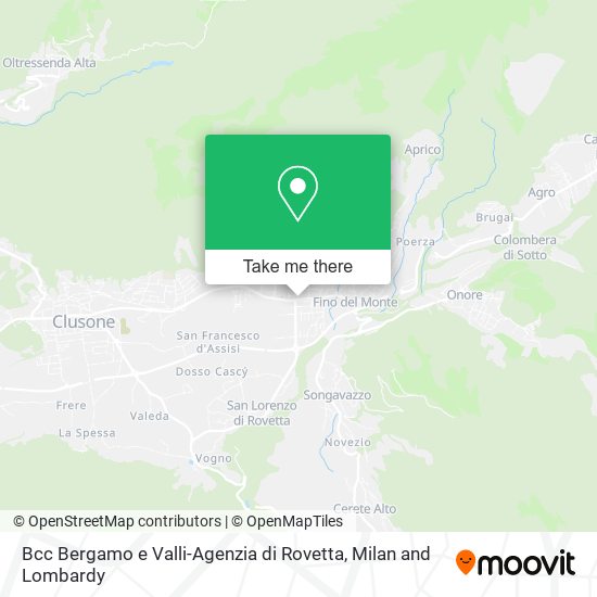 Bcc Bergamo e Valli-Agenzia di Rovetta map