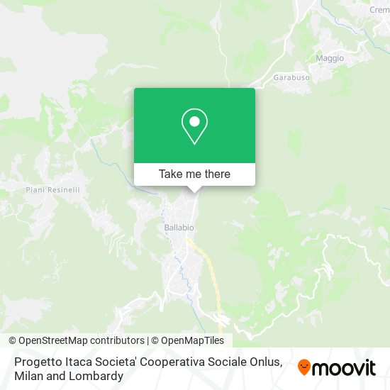 Progetto Itaca Societa' Cooperativa Sociale Onlus map