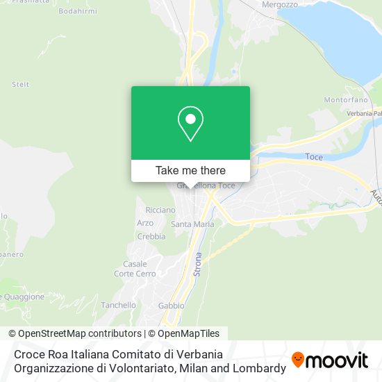 Croce Roa Italiana Comitato di Verbania Organizzazione di Volontariato map