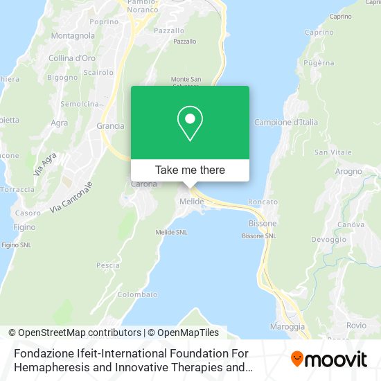 Fondazione Ifeit-International Foundation For Hemapheresis and Innovative Therapies and Diagnostics map