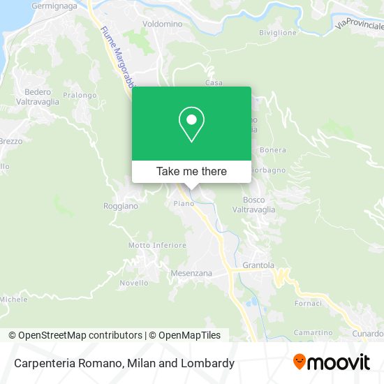 Carpenteria Romano map