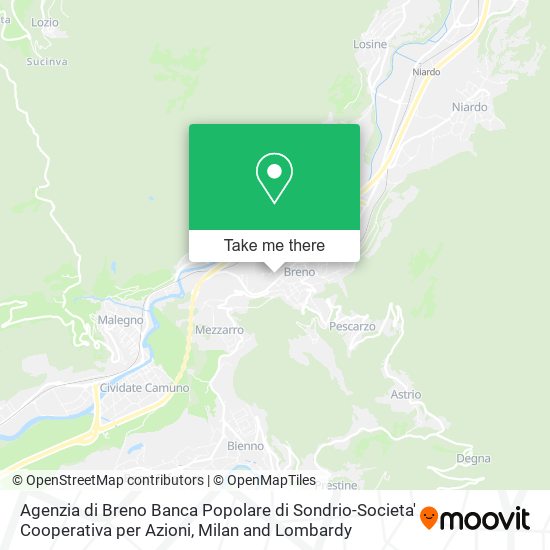 Agenzia di Breno Banca Popolare di Sondrio-Societa' Cooperativa per Azioni map