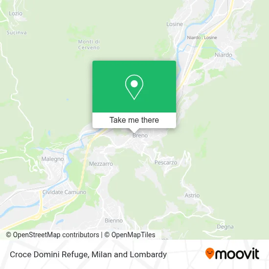 Croce Domini Refuge map