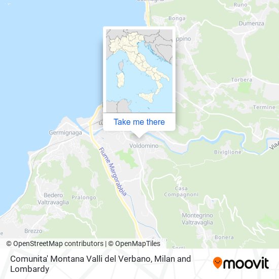 Comunita' Montana Valli del Verbano map