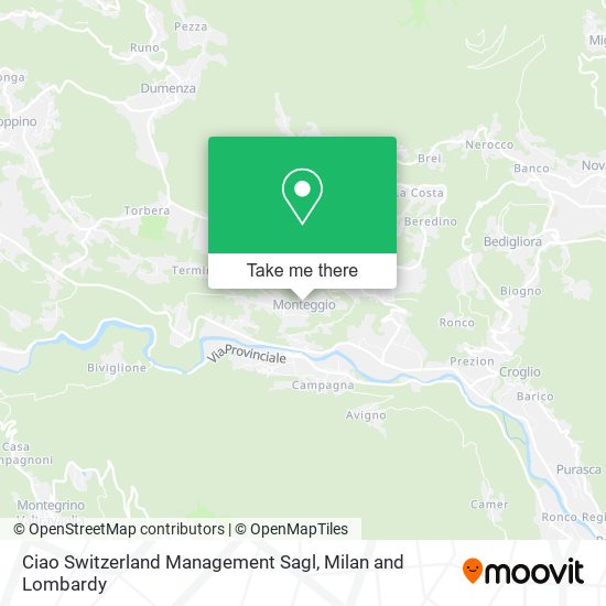 Ciao Switzerland Management Sagl map