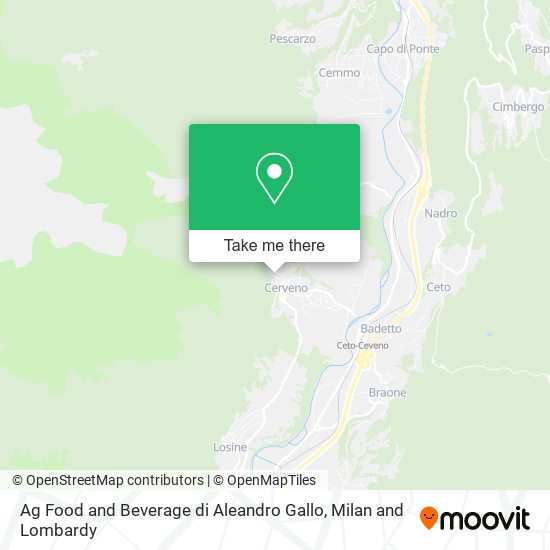 Ag Food and Beverage di Aleandro Gallo map