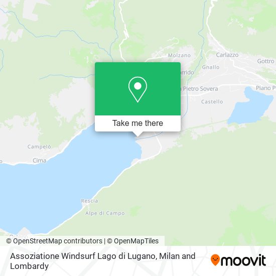 Assoziatione Windsurf Lago di Lugano map