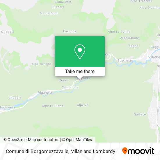 Comune di Borgomezzavalle map