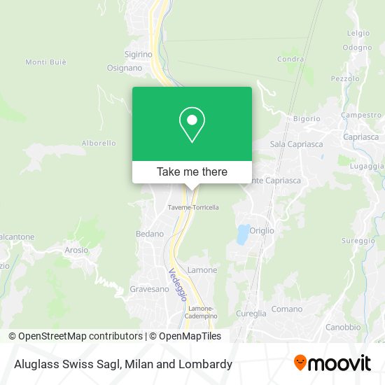 Aluglass Swiss Sagl map