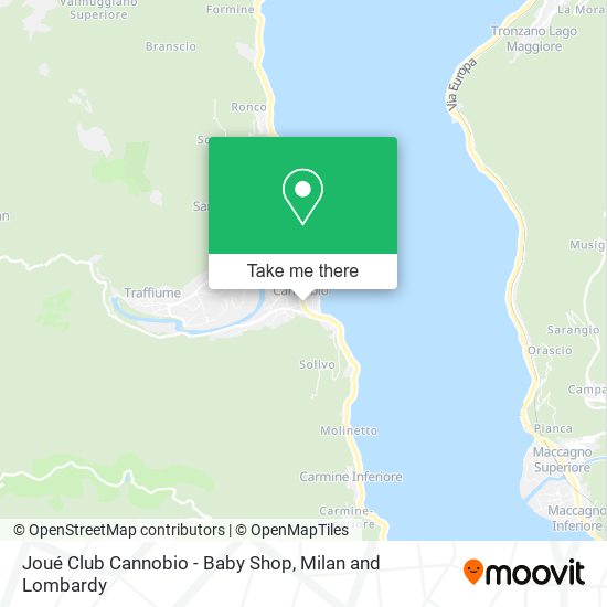 Joué Club Cannobio - Baby Shop map