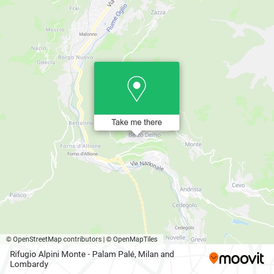 Rifugio Alpini Monte - Palam Palé map